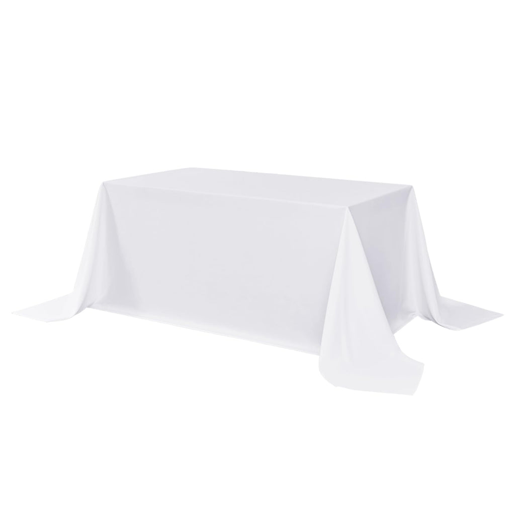 sancua White Table Cloths Rectangular, 8 Pack 90x132 Inch Tablecloths