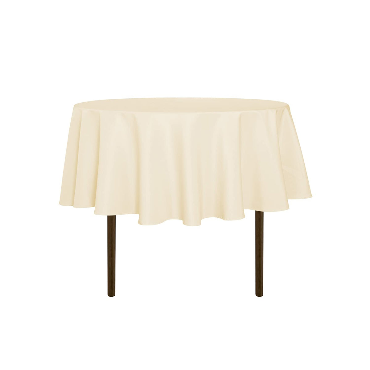 sancua 90 Inch Round Tablecloth Fit 30-72 Inch Tables, White 6 Pack Circle