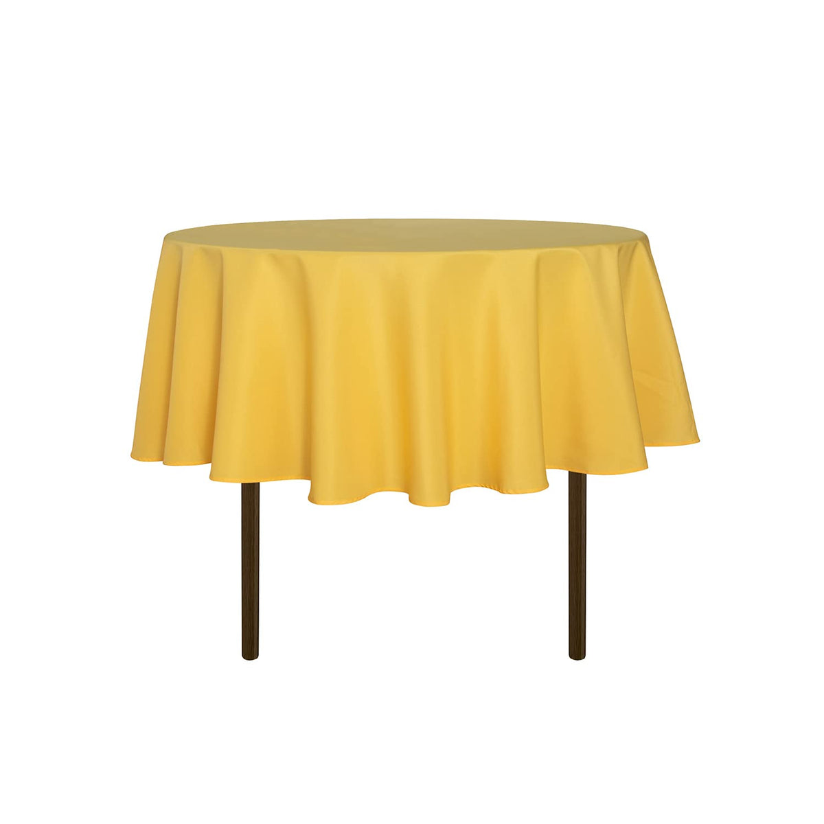 sancua 90 Inch Round Tablecloth Fit 30-72 Inch Tables, White 6 Pack Circle