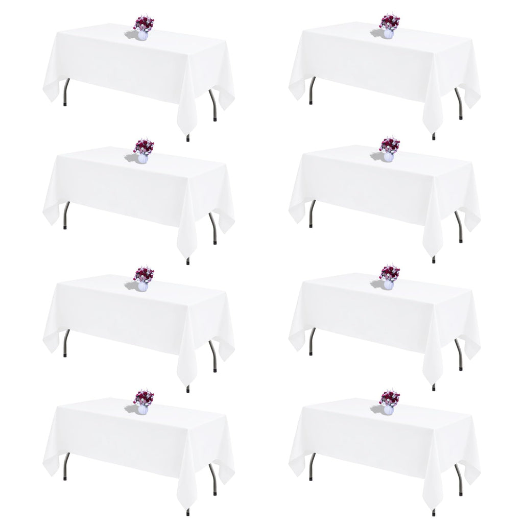Black Tablecloths Rectangle 60 x 102 Inch, 12 Pack