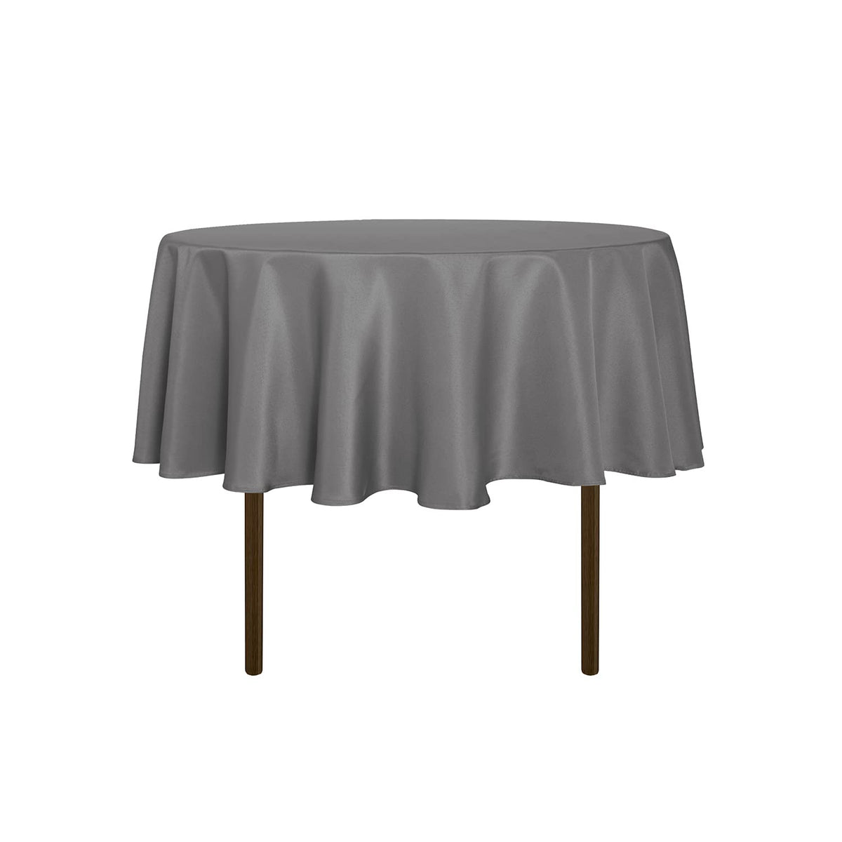 sancua 90 Inch Round Tablecloth Fit 30-72 Inch Tables, White 6 Pack Circle