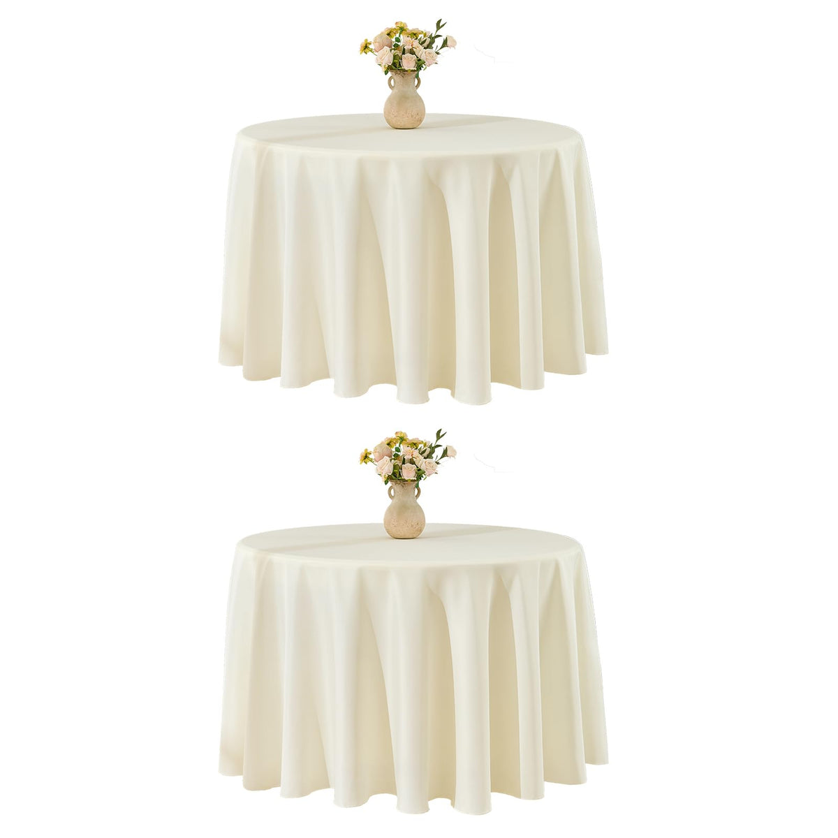 VidaFete Tablecloth 10 Pack 120inch Round Table Cloth Polyester, Navy Blue