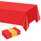 mwellewm 6Pc Plastic Table Cloth Disposable Tablecloth for Rectangle Tables