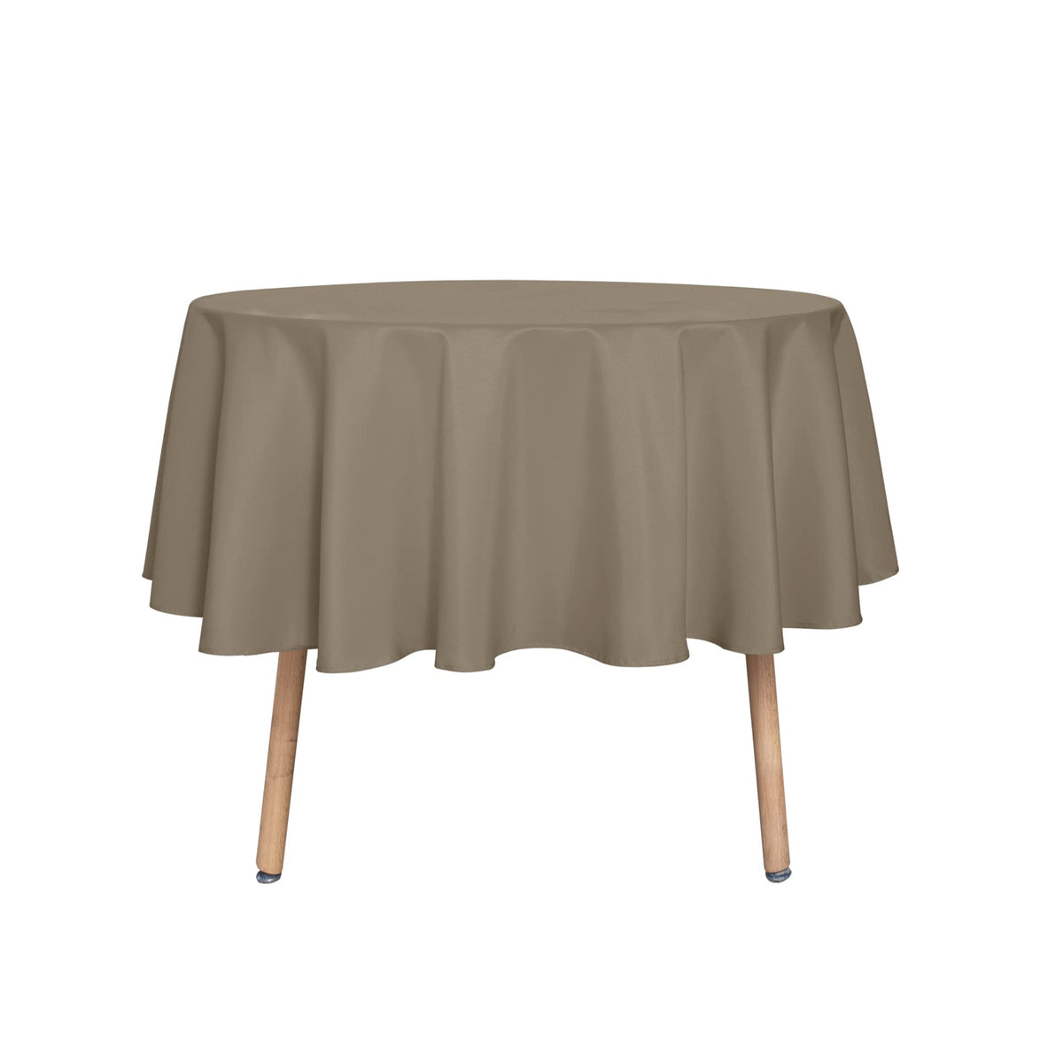 sancua 90 Inch Round Tablecloth Fit 30-72 Inch Tables, White 6 Pack Circle