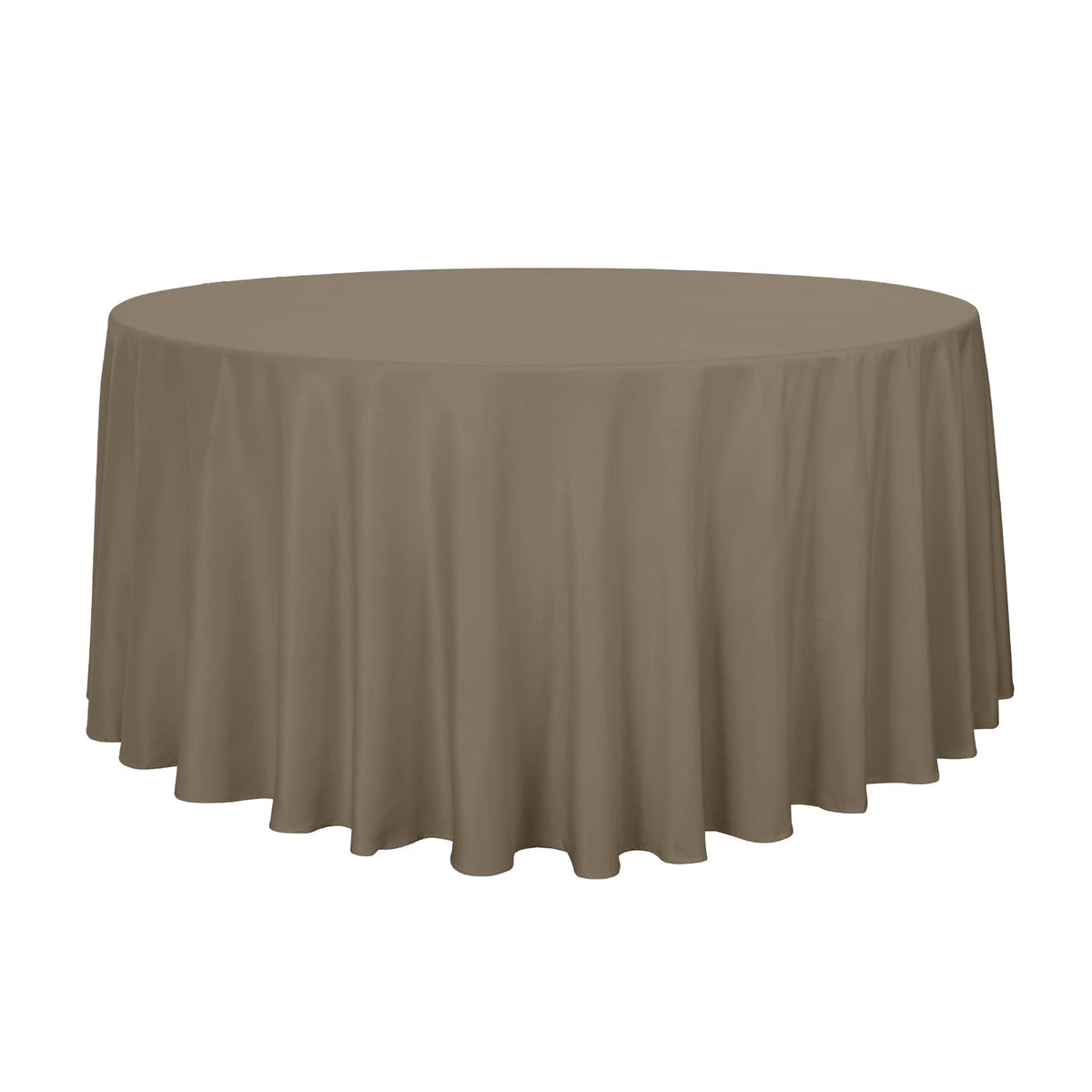 sancua 90 Inch Round Tablecloth Fit 30-72 Inch Tables, White 6 Pack Circle