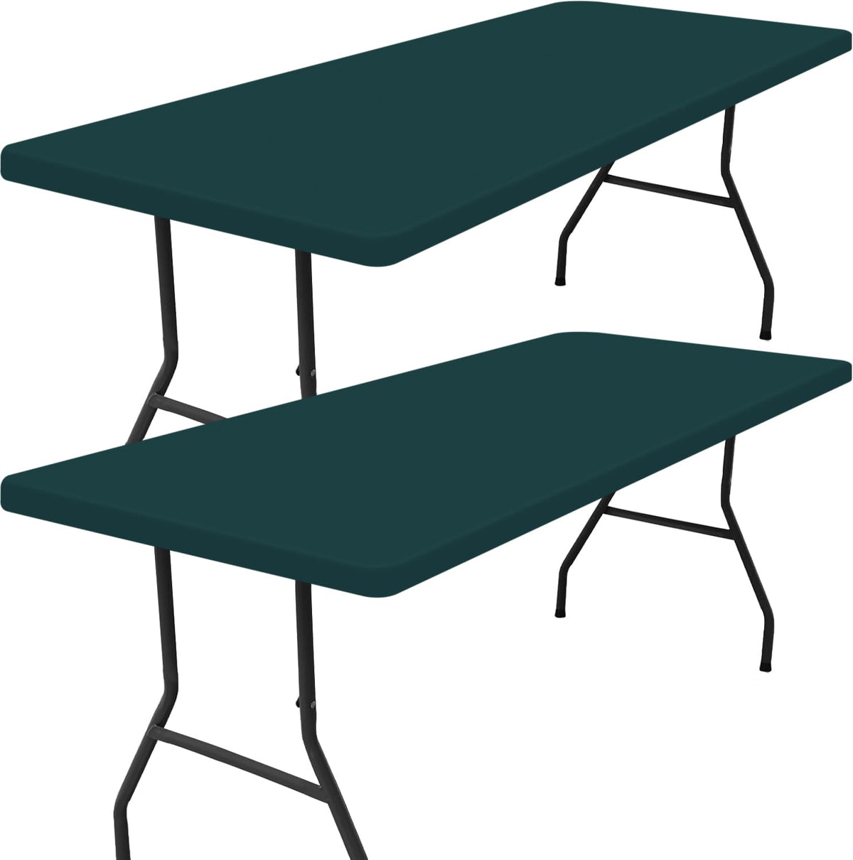 Smiry Rectangle Tablecloth, Elastic Fitted Flannel Backed Vinyl Tablecloths for 6ft Folding Tables, Waterproof Wipeable Table Covers for Indoor, Outdoor, Picnic and Camping (Red, 30"x72")