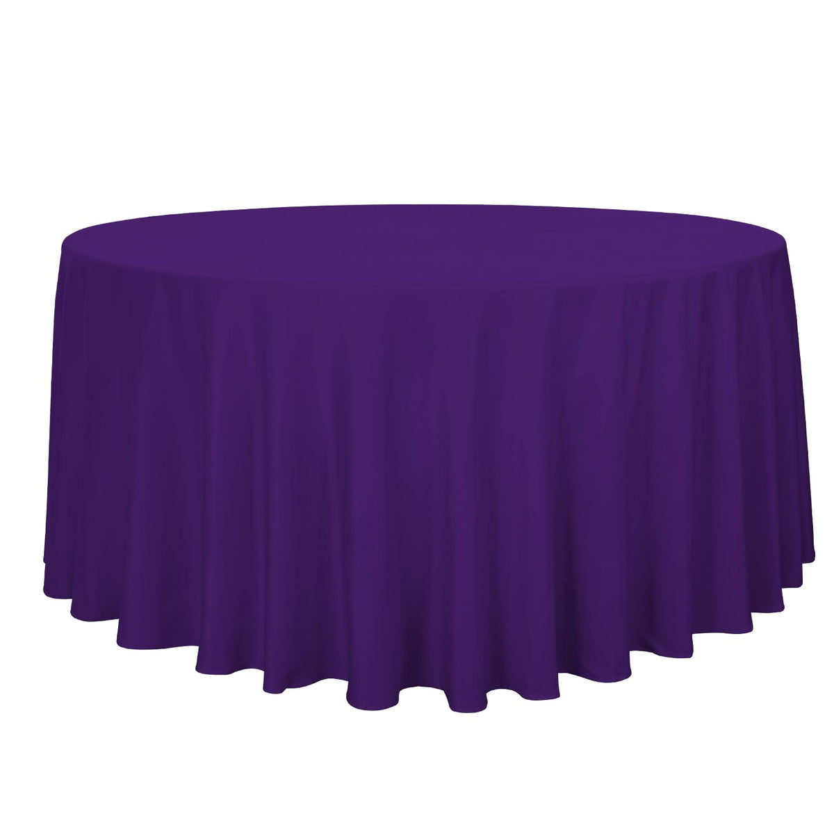 sancua 90 Inch Round Tablecloth Fit 30-72 Inch Tables, White 6 Pack Circle