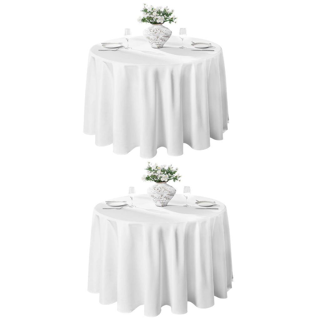 VidaFete Tablecloth 10 Pack 120inch Round Table Cloth Polyester, Navy Blue
