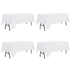 sancua White Table Cloths Rectangular, 8 Pack 90x132 Inch Tablecloths