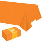 mwellewm 6Pc Plastic Table Cloth Disposable Tablecloth for Rectangle Tables