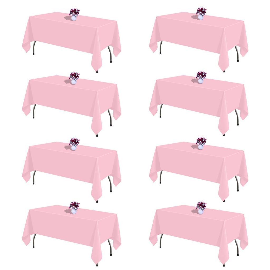 Black Tablecloths Rectangle 60 x 102 Inch, 12 Pack