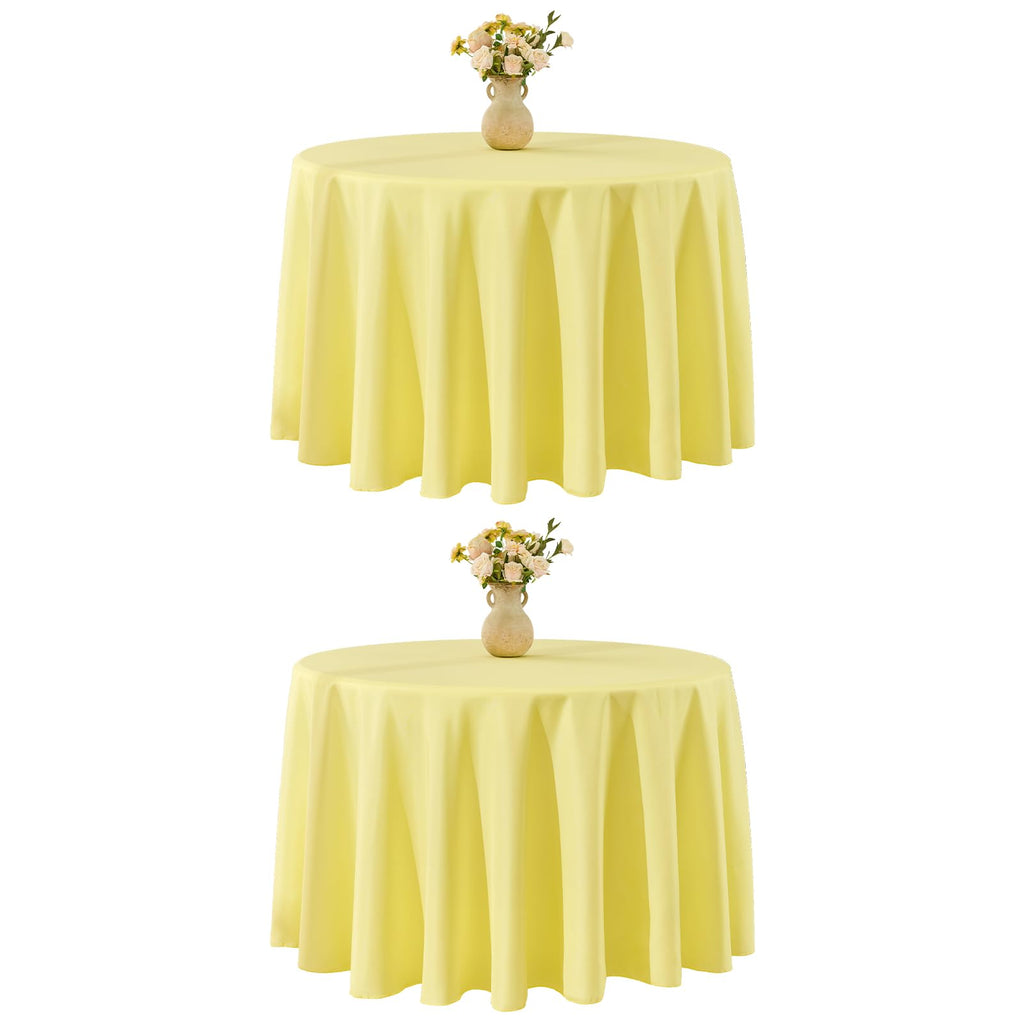 VidaFete Tablecloth 10 Pack 120inch Round Table Cloth Polyester, Navy Blue