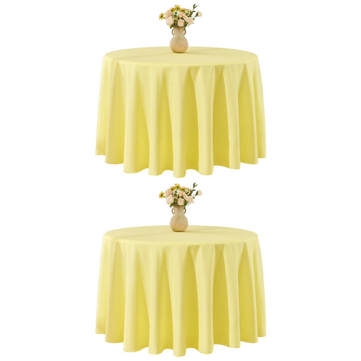 VidaFete Tablecloth 10 Pack 120inch Round Table Cloth Polyester, Navy Blue
