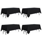 sancua White Table Cloths Rectangular, 8 Pack 90x132 Inch Tablecloths