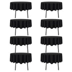 Black Tablecloths Rectangle 60 x 102 Inch, 12 Pack