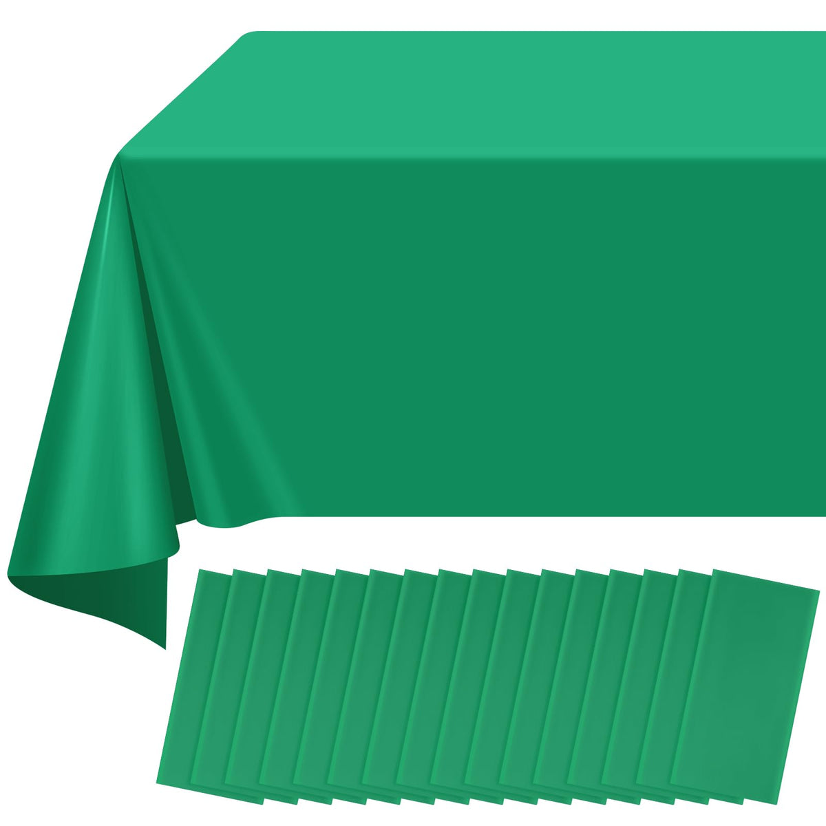 12Pack Sage Green Plastic Checkered Tablecloth, Premium Decorative Disposable Sage Green Gingham Plaid Table Cloths for Parties, Rectangle Party Table Cover for Picnic Birthday Wedding, 54x108 Inch