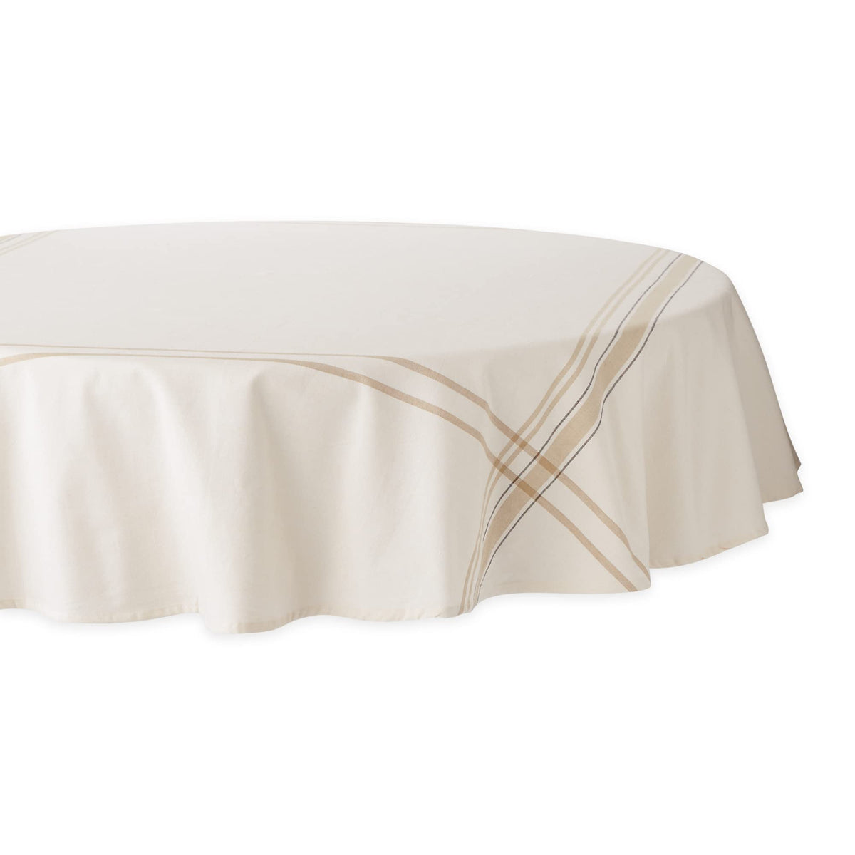 DII French Stripe Tabletop Collection Farmhouse Style Dining Table Linen Tablecloth, 60x84, Blue Chambray