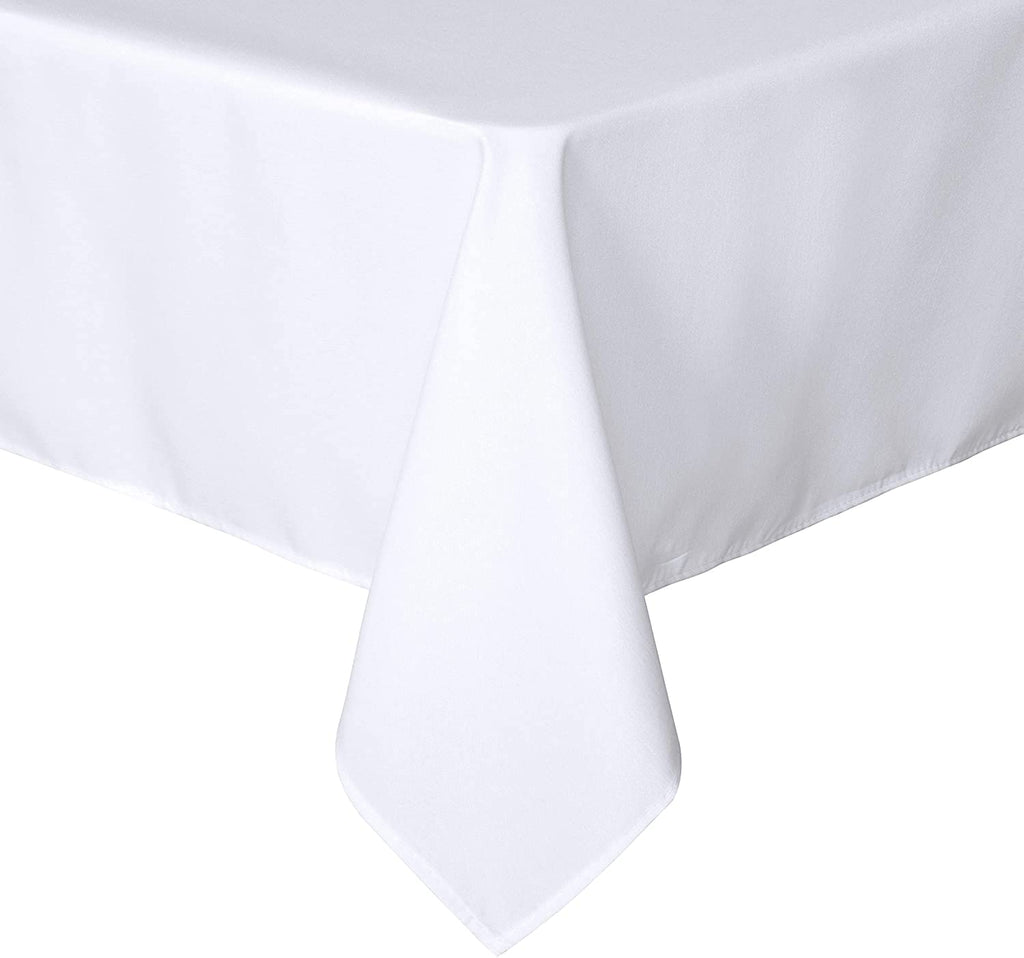 sancua White Table Cloths Rectangular, 8 Pack 90x132 Inch Tablecloths
