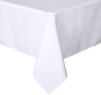 sancua White Table Cloths Rectangular, 8 Pack 90x132 Inch Tablecloths