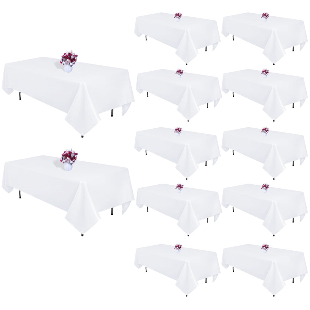 Black Tablecloths Rectangle 60 x 102 Inch, 12 Pack