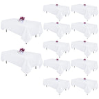 Black Tablecloths Rectangle 60 x 102 Inch, 12 Pack