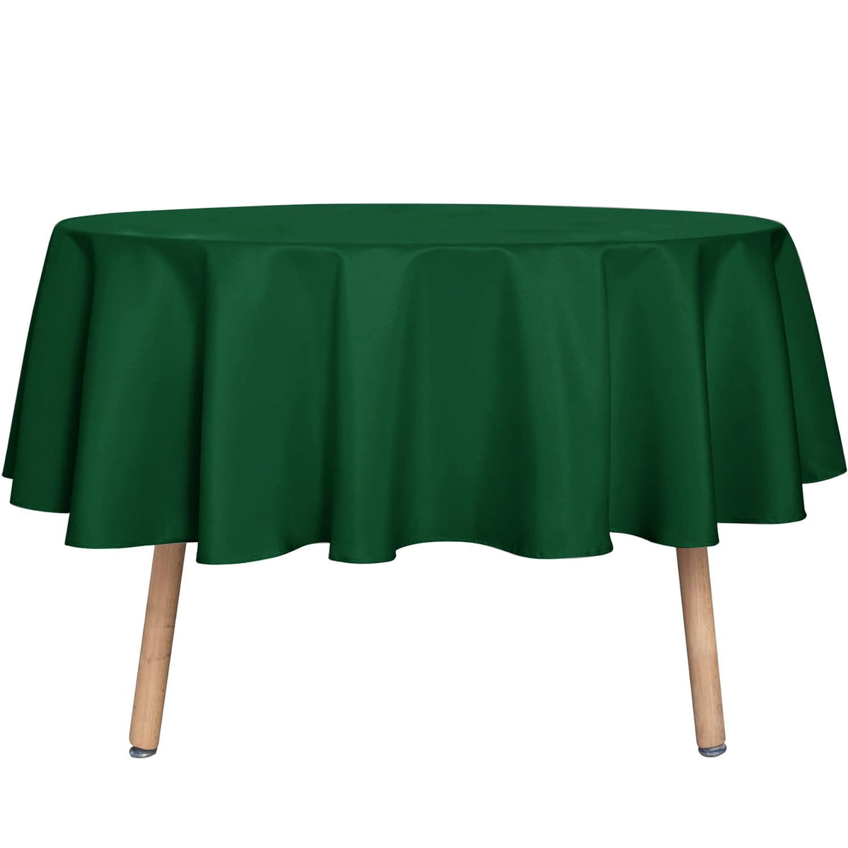 sancua 90 Inch Round Tablecloth Fit 30-72 Inch Tables, White 6 Pack Circle