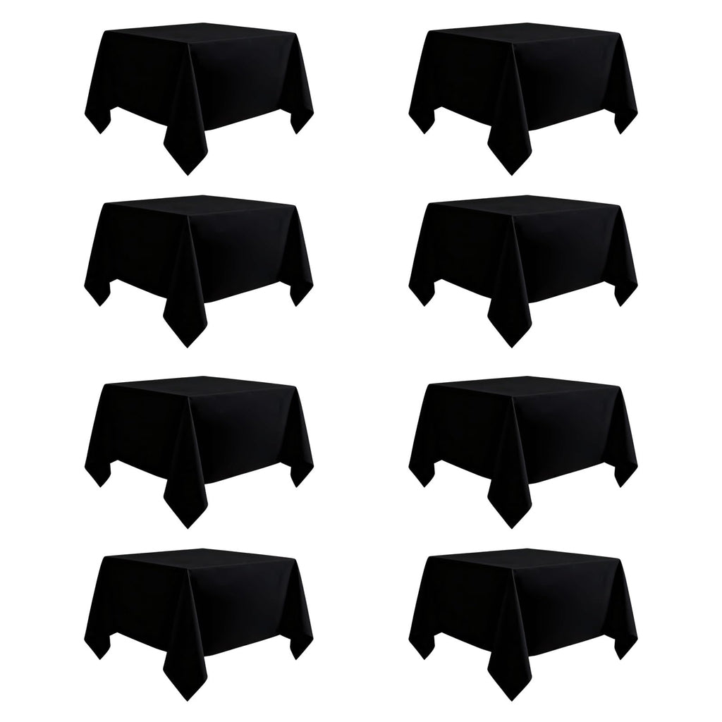 Black Tablecloths Rectangle 60 x 102 Inch, 12 Pack