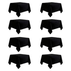 Black Tablecloths Rectangle 60 x 102 Inch, 12 Pack