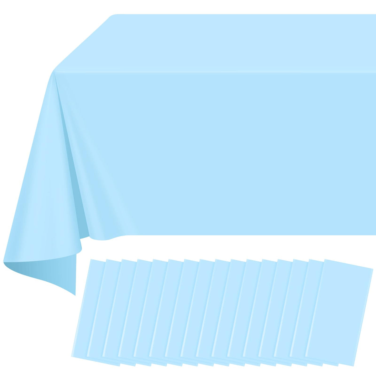 12Pack Sage Green Plastic Checkered Tablecloth, Premium Decorative Disposable Sage Green Gingham Plaid Table Cloths for Parties, Rectangle Party Table Cover for Picnic Birthday Wedding, 54x108 Inch