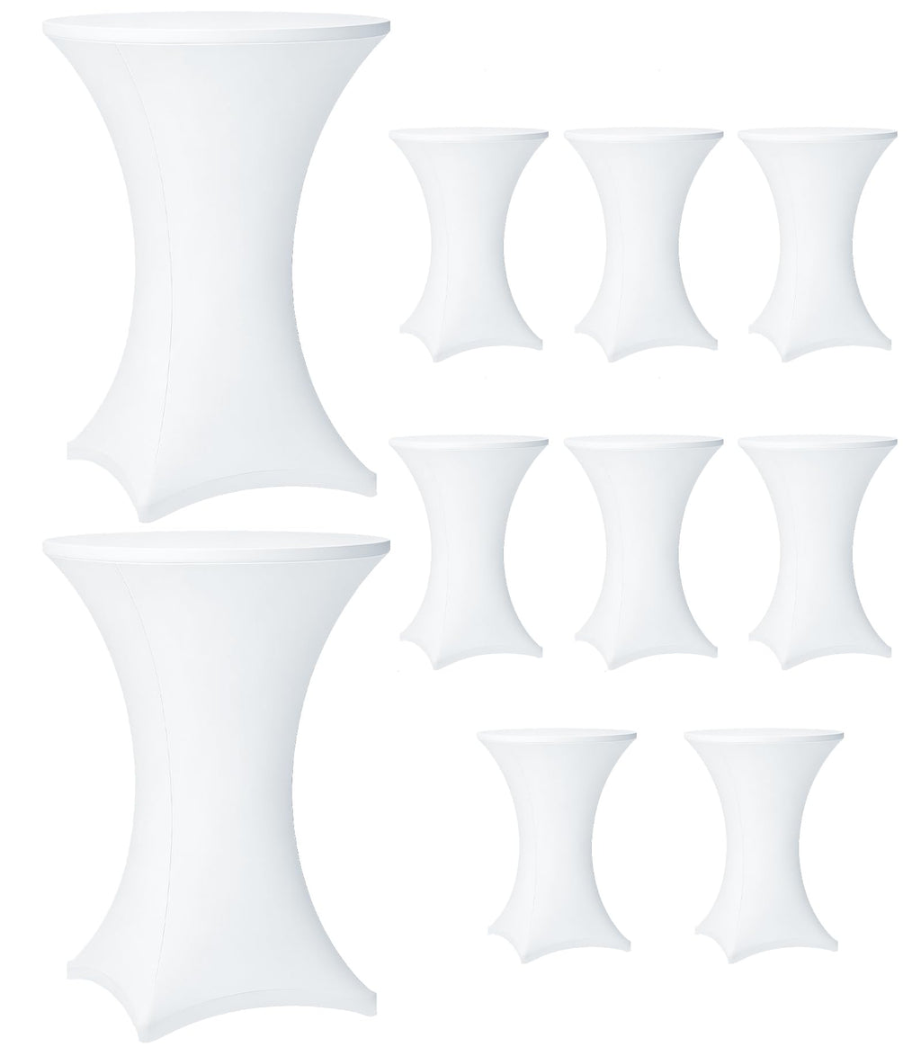 Cocktail Table Covers - 6 Pack 32x43 Inch Table Cloth - Black