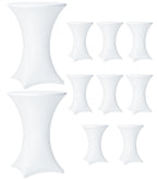 Cocktail Table Covers - 6 Pack 32x43 Inch Table Cloth - Black