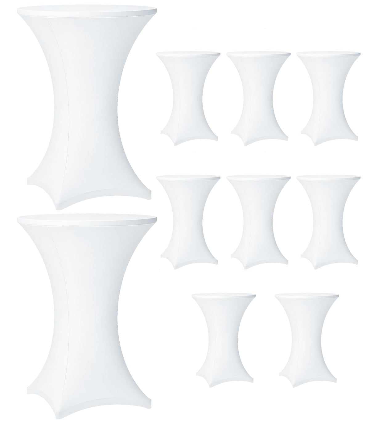 Cocktail Table Covers - 6 Pack 32x43 Inch Table Cloth - Black