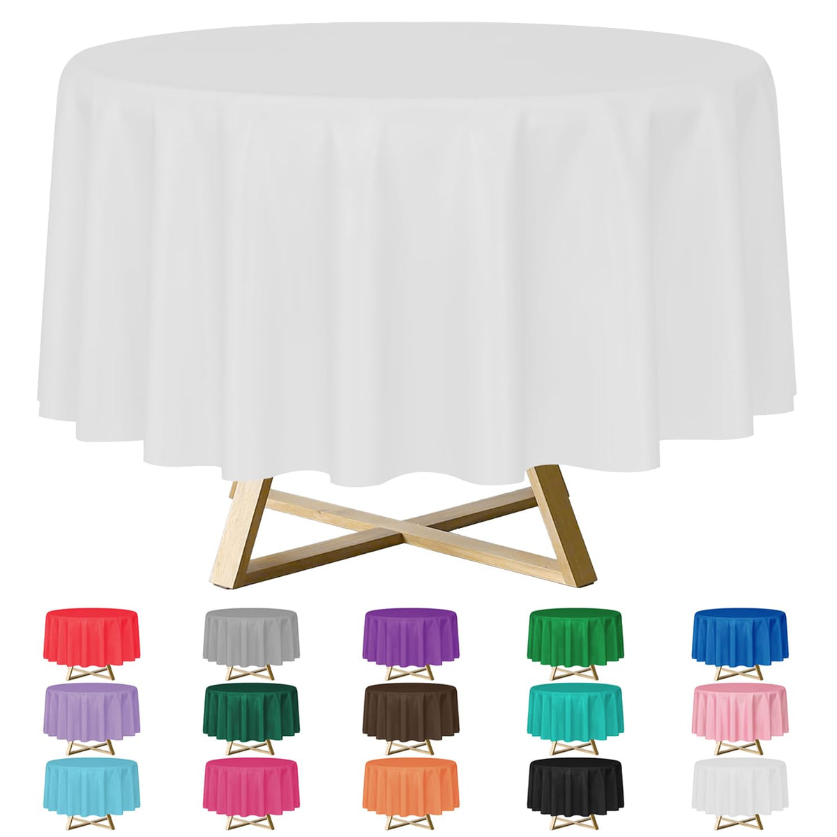 YSYJ 12 Pack Beige 54 x 108 Inch Disposable Plastic Tablecloths Rectangular Table Cloth Plastic Table Cover for Parties