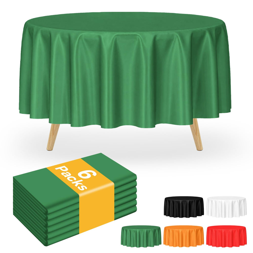 mwellewm 6Pc Plastic Table Cloth Disposable Tablecloth for Rectangle Tables