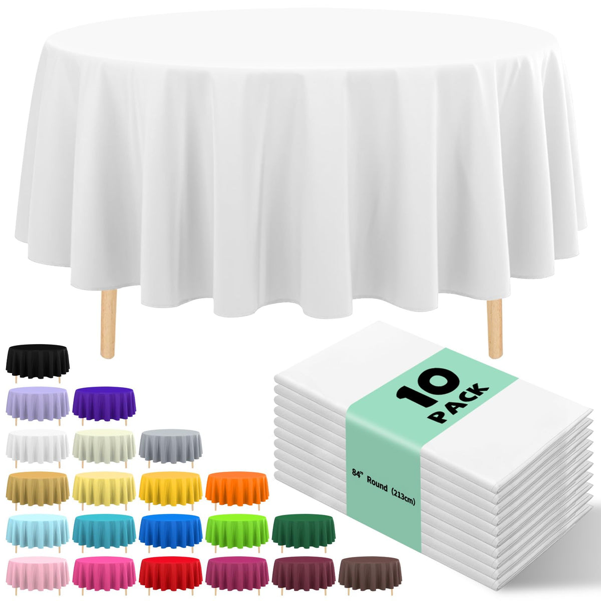 10 Pack Silver Grey Plastic Tablecloth 54x108 Inch Disposable Waterproof Rectangle Table Cover for Party Birthday Wedding Picnic Outdoor