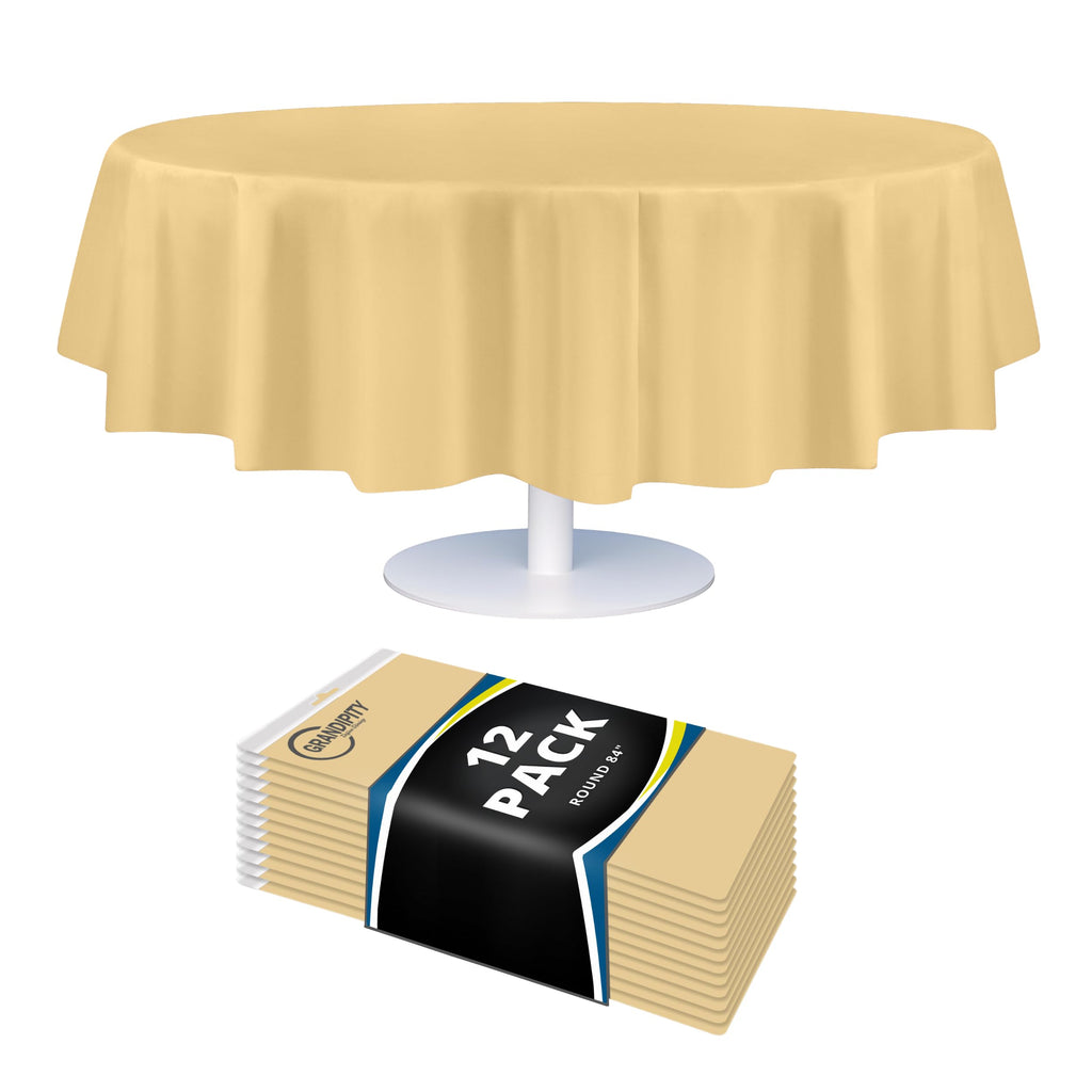 Grandipity Plastic Table Cloth Disposable 12 Pack 54” x 108” Rectangle