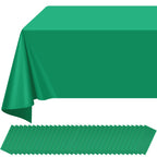 12Pack Sage Green Plastic Checkered Tablecloth, Premium Decorative Disposable Sage Green Gingham Plaid Table Cloths for Parties, Rectangle Party Table Cover for Picnic Birthday Wedding, 54x108 Inch