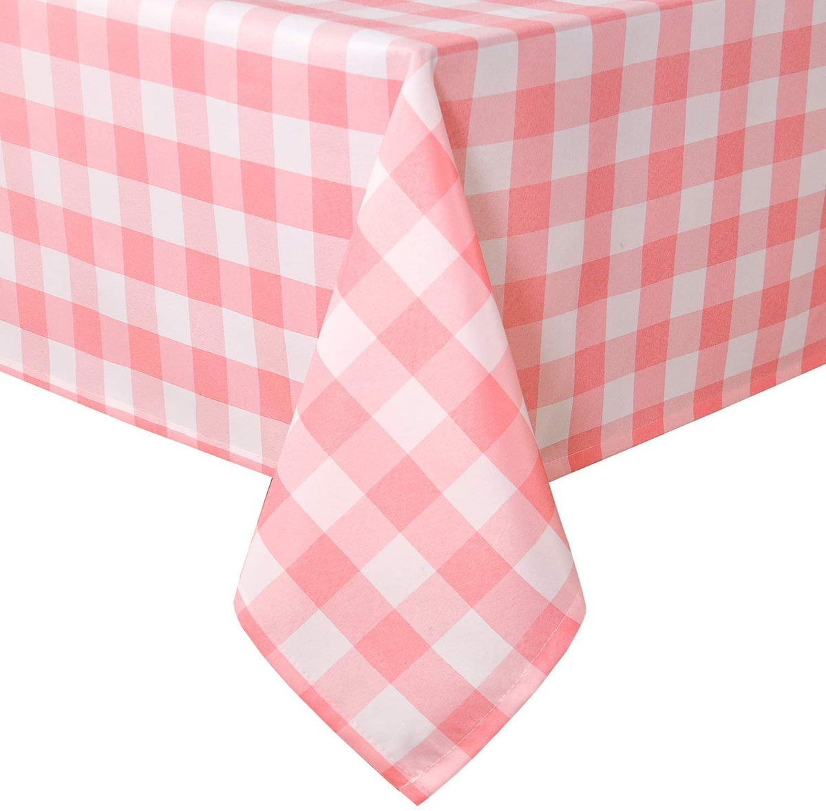 Hiasan 60 x 120 Inch Checkered Tablecloth Rectangle, Black and White
