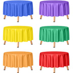 mwellewm 6Pc Plastic Table Cloth Disposable Tablecloth for Rectangle Tables