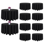 Black Tablecloths Rectangle 60 x 102 Inch, 12 Pack