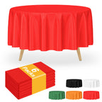 mwellewm 6Pc Plastic Table Cloth Disposable Tablecloth for Rectangle Tables
