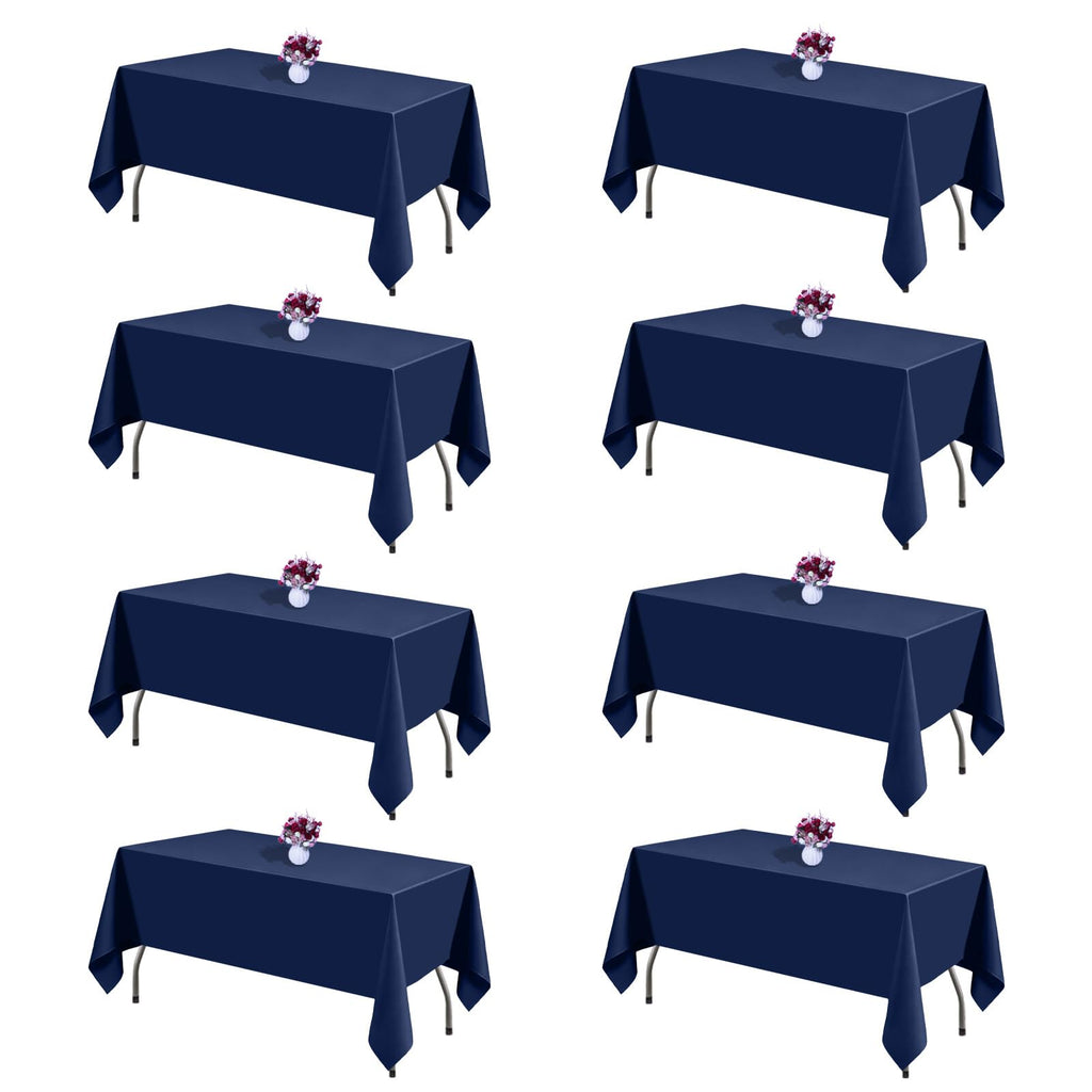 Black Tablecloths Rectangle 60 x 102 Inch, 12 Pack