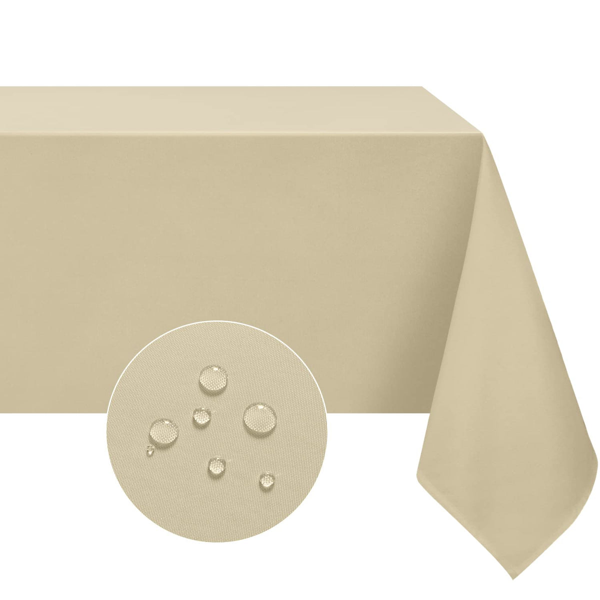 Softalker Rectangle Tablecloth, Waterproof Table Cloths Wrinkle Free Fabric Washable Polyester Table Cover for Dining Tables Party Outdoor Camping Parties Buffet - 60 x 84 inch, Navy Blue