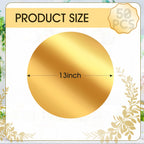 KesaPlan 50PCS 13in Round Gold Placemats, Disposable Paper Chargers Plate
