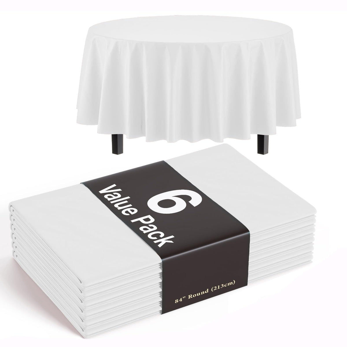 Exquisite Purple Plastic Table Cloth Disposable 6 Pack - 54 x 108 Inch Rectangle Tablecloth for 6 Foot Tables - Waterproof Table Cover for Party Wedding Birthday Graduation BBQ Catering