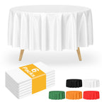 mwellewm 6Pc Plastic Table Cloth Disposable Tablecloth for Rectangle Tables