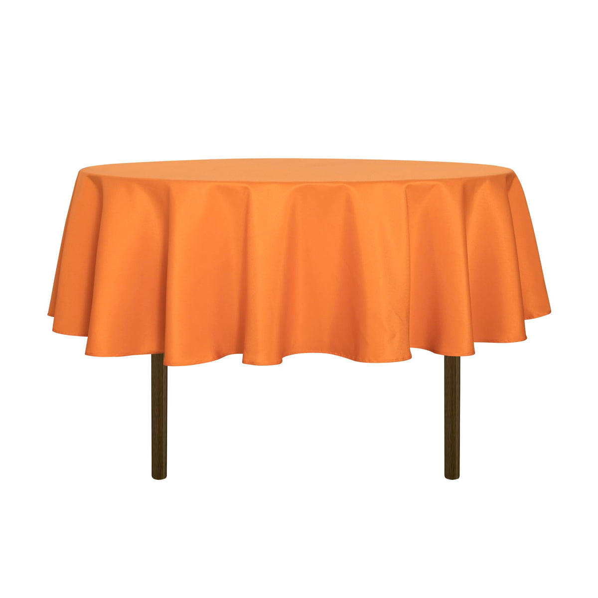sancua 90 Inch Round Tablecloth Fit 30-72 Inch Tables, White 6 Pack Circle