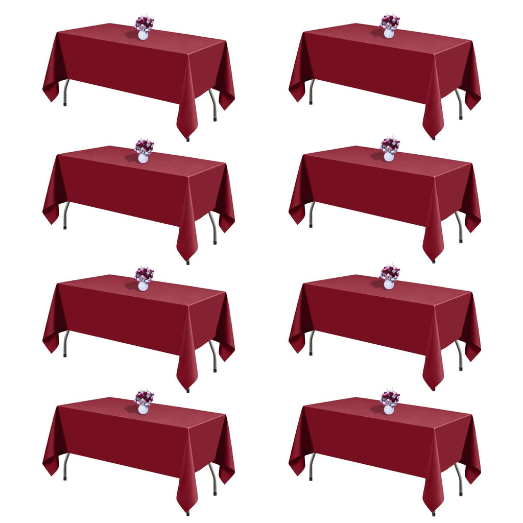 Black Tablecloths Rectangle 60 x 102 Inch, 12 Pack