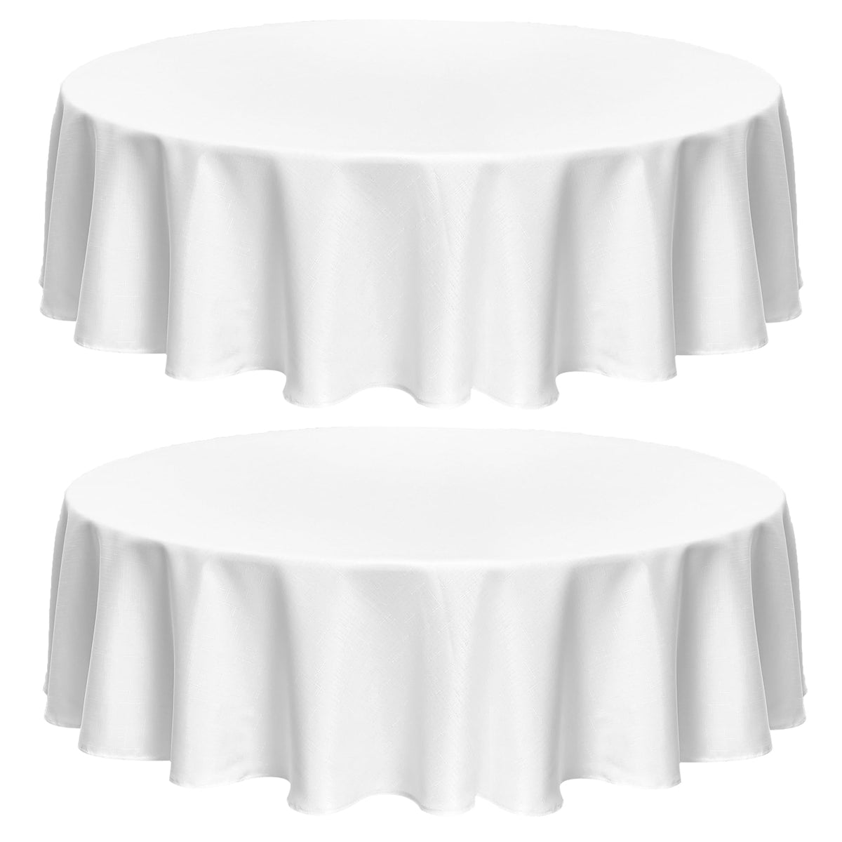 Fitable Nature Faux Linen Tablecloths Rectangle 60 x 84 Inch - 2 Pack Neutral Table Clothes for 4-6 Foot Tables, Wrinkle-Proof Faux Burlap Table Cover for Dining, Farmhouse, Outdoor Picnic, Camping