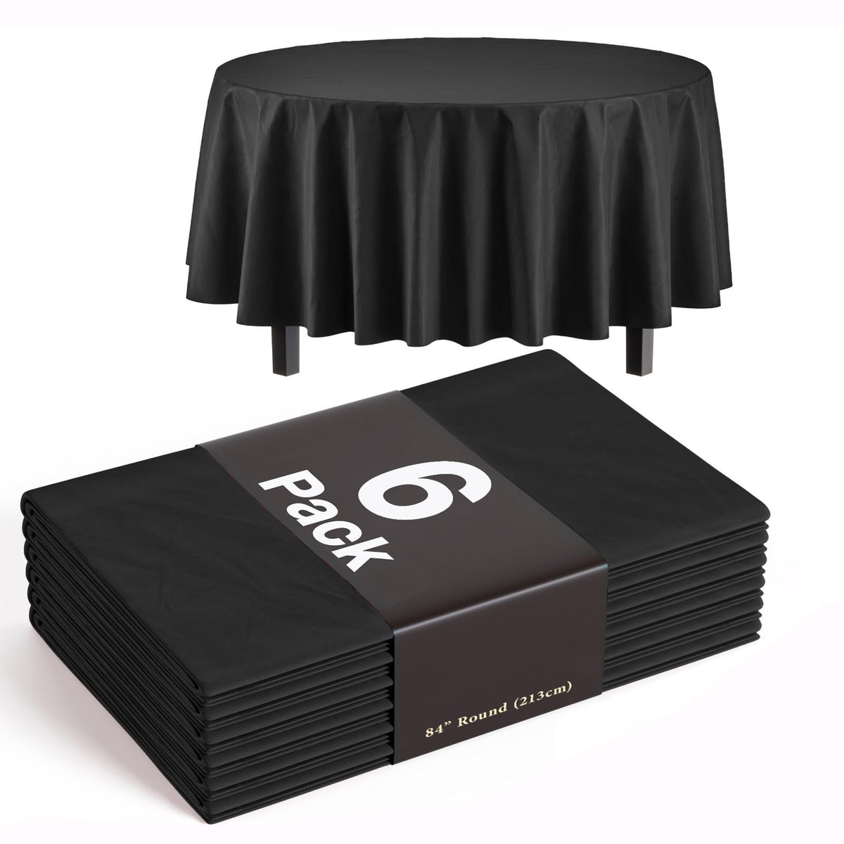 Exquisite Purple Plastic Table Cloth Disposable 6 Pack - 54 x 108 Inch Rectangle Tablecloth for 6 Foot Tables - Waterproof Table Cover for Party Wedding Birthday Graduation BBQ Catering